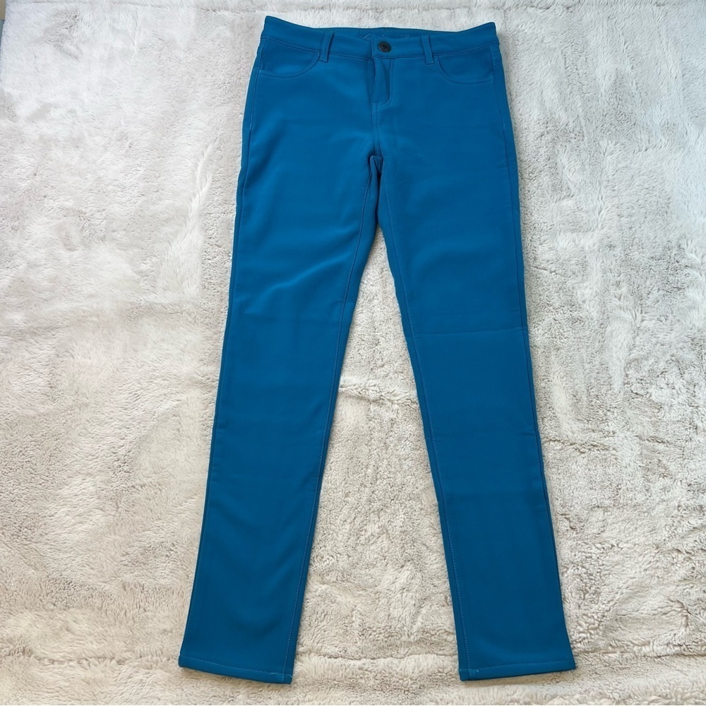 American Eagle Fleece Lined Jeggings Womens Size 6 Teal Skinny Rare Vintage